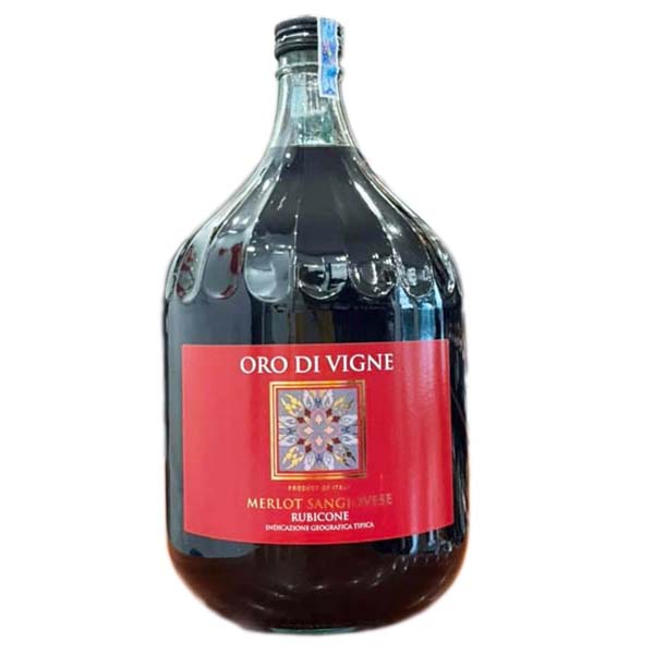 Rượu Vang Ý Oro Di Vigne Merlot Sangiovese Rubicone IGT 12% - Bình 3L
